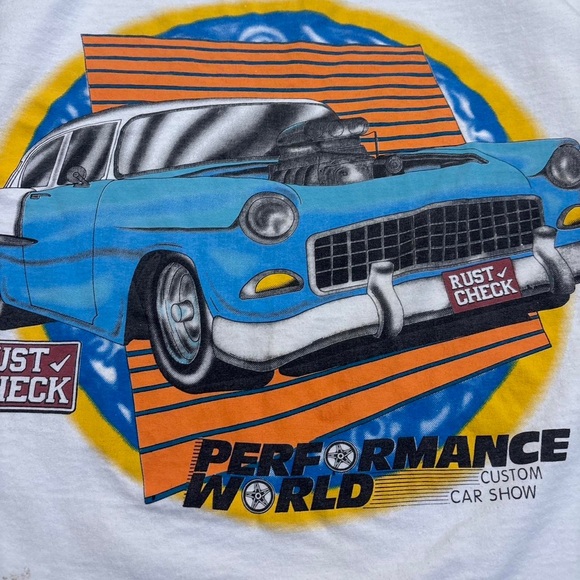 Men’s Vintage 1995 Fruit of the Loom graphic racing single stitch tee - Picture 4 of 7